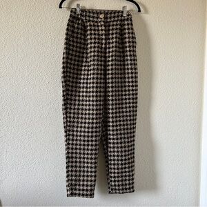 A Collection PP Tweed Trousers Women’s XS/S Houndstooth Check Preppy Academia